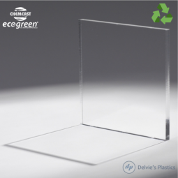 EcoGreen Recycled Clear Cast Plexiglass Sheet